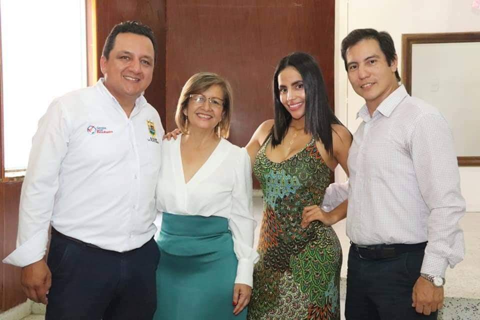 Oswaldo Rubio Plazas, Secretario de Cultura, Deporte y Turismo, Ninfa Anaya Toro, Gestora social; Catalina Hernández y Julio Cesar Barón.